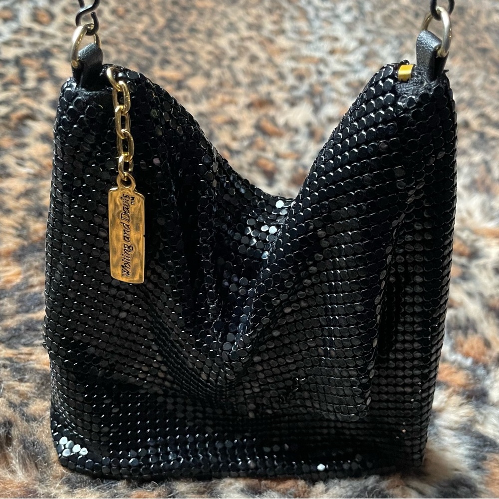 Black Metal Mesh Whiting and Davis Mini Bag - Picture 8 of 8